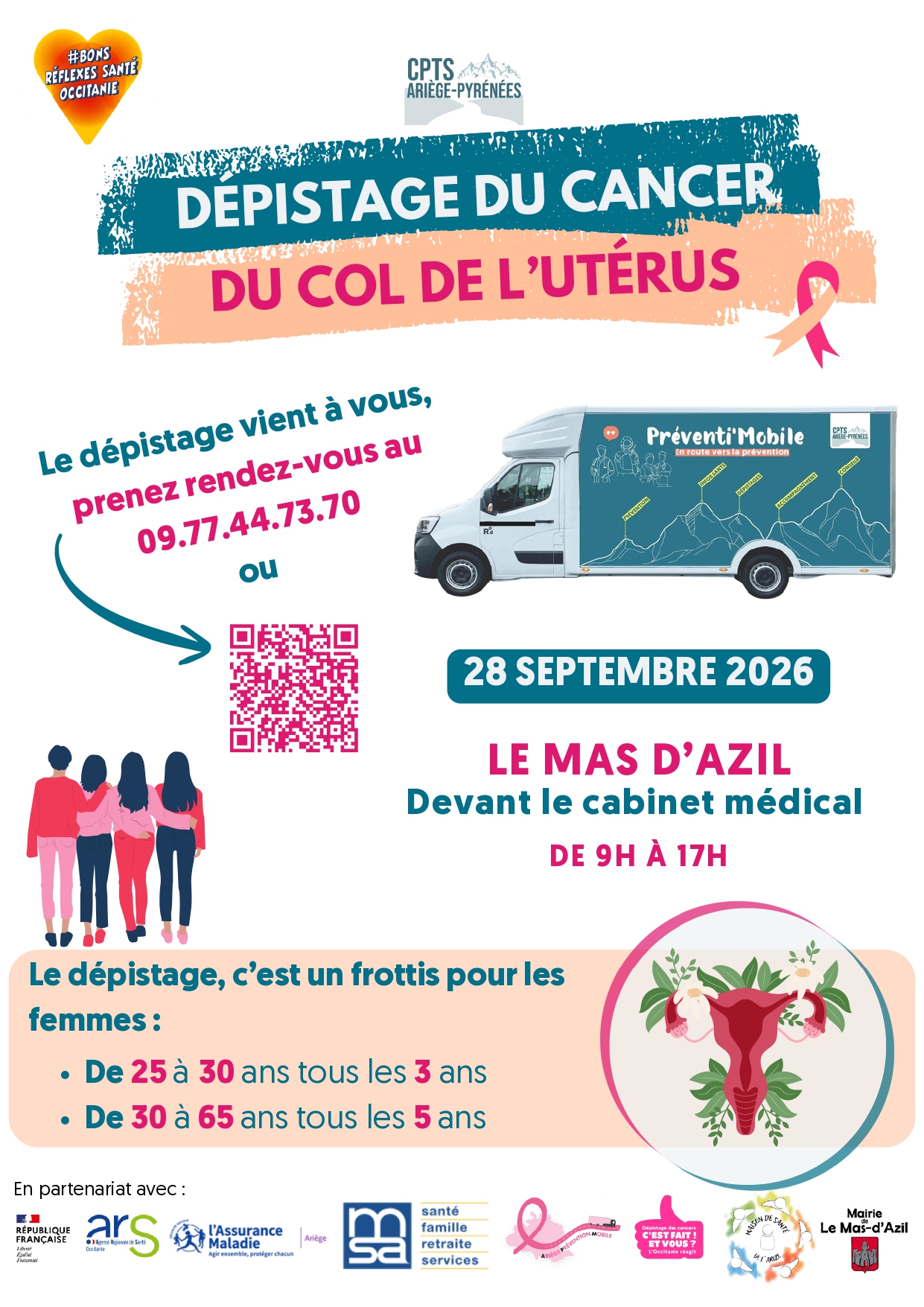 affiche camion dépistage col uterus